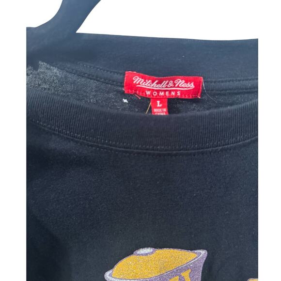 NWT! Mitchell & Ness Louisiana State University Glitter Crop Crewneck - Size L - Picture 7 of 7